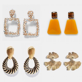 Flatfoosie ZA Round Crystal Tassel Drop Earrings For Women Boho Fashion Shiny Simulated Pearl Resin Long Dangle Earring Jewelry