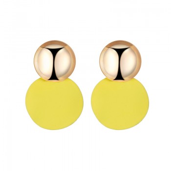 IF ME Trendy Gold Geometric Round Drop Earrings for Women Vintage Punk Sequin Statement Dangle Earring Jewelry Brincos Gifts New