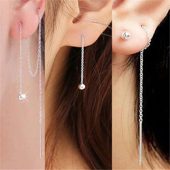 H:HYDE 2018 Hot Sell Accessories Vintage Pearl Personality Drop Earrings Tassel Jewelry Chain Long Earrings For Women Brincos