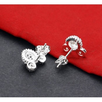 wholesale Popular 925 Sterling Silver Dazzling CZ Miky Mouse Push-back Stud Earrings for Women amp; Girls Sterling-Silver-Jewelry