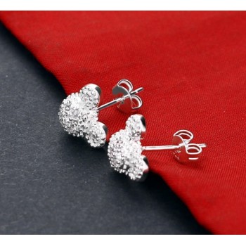 wholesale Popular 925 Sterling Silver Dazzling CZ Miky Mouse Push-back Stud Earrings for Women amp; Girls Sterling-Silver-Jewelry