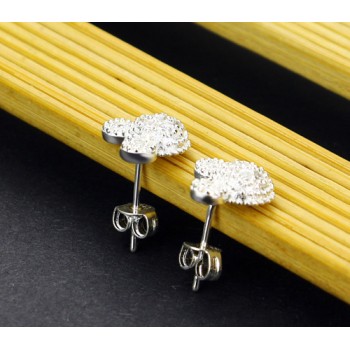 wholesale Popular 925 Sterling Silver Dazzling CZ Miky Mouse Push-back Stud Earrings for Women amp; Girls Sterling-Silver-Jewelry