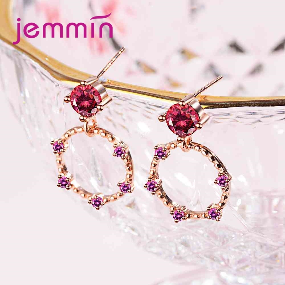 Jemmin Top Popular Earrings With Rhinestone Circle Earrings Simple Earrings Big Circle 925 Sterling Silver Earrings big Sale
