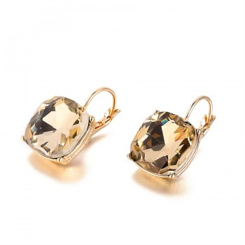 2018 HOT Sale Fashion Big Classic Gold-color Earrings For Women Brand Romantic Crystal Drop Earrings Fashion Jewelry