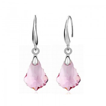 6 Colors Fashion Long Earring Classic Maple Leaves Crystal Drop Earrings For Women Geometric Girls Party Jewelry Birthday Gifts