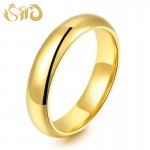 Simple 4MM Round Smooth Titanium Steel Rings Women Men Fashion Finger Ring Drop Shipping Gold amp; Silver amp; Black Color Ring