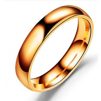 Simple 4MM Round Smooth Titanium Steel Rings Women Men Fashion Finger Ring Drop Shipping Gold amp; Silver amp; Black Color Ring