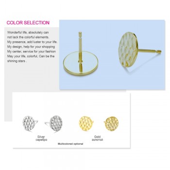 e-Manco 925 Sterling Silver Earrings Simple Design Geometric Round Anniversary Gold Color Stud Earring For Women Jewelry Fashion