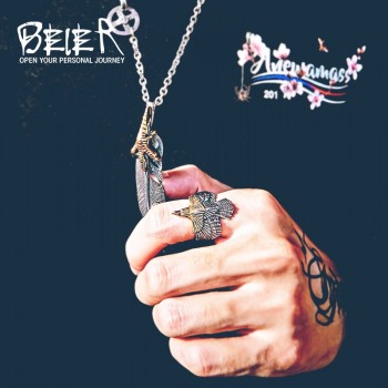 BEIER New Unique Jewelry Stainless Steel Biker Eagle Ring Mans High Quality USA Free Animal Jewerly BR8-299