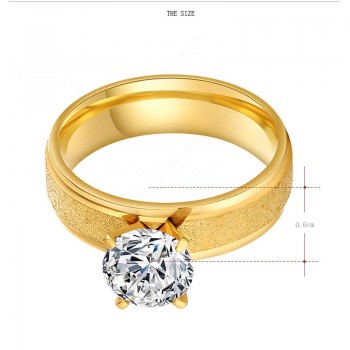 CACANA Titanium Stainless Steel Rings For Women  Clear CZ  Fashion Jewelry Wholesale NO.R94