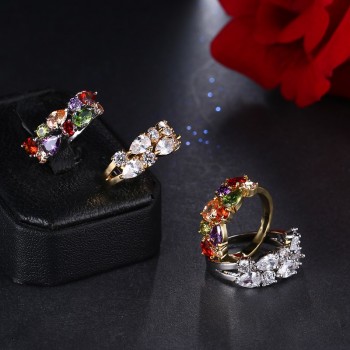 LXOEN Fashion Mona Lisa Silver Color Engagement Ring AAA Zircon Wedding Rings for Women Crystal Jewelry Accessories anillos