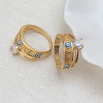 EVIL EYE new fashion gold Evil eye Rings with blue eye ring new jewelry Luxury adjustable ring CZ for women Ring jewelry gift