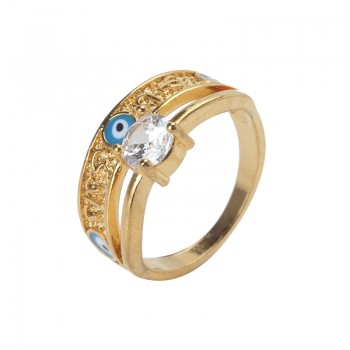 EVIL EYE new fashion gold Evil eye Rings with blue eye ring new jewelry Luxury adjustable ring CZ for women Ring jewelry gift