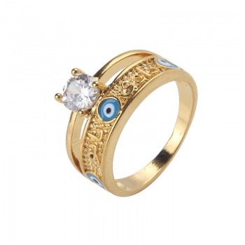 EVIL EYE new fashion gold Evil eye Rings with blue eye ring new jewelry Luxury adjustable ring CZ for women Ring jewelry gift