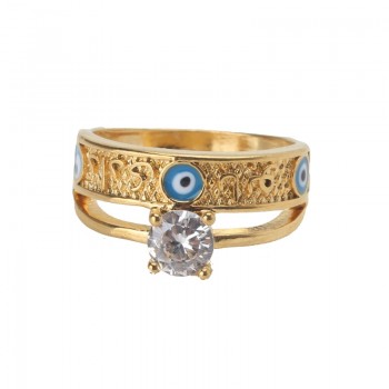 EVIL EYE new fashion gold Evil eye Rings with blue eye ring new jewelry Luxury adjustable ring CZ for women Ring jewelry gift