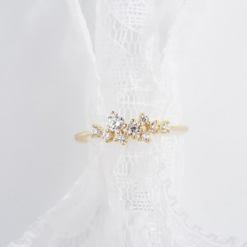 HOMOD 2019 New Fashion Weave Crystal Rings For Women Gold/Silver/Rose Gold Color Female Ring Party Engagement Jewelry Wholesale