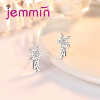 JEMMIN New 925 Sterling Silver Cubic Zirconia Meteor Earring Shiny Exquisite Brand Ladies Fashion Jewelry Earrings Birthday Gift
