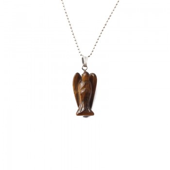 Natural Gemstone Necklace Pendant  35*22mm Angel Pendant Turquoise Jasper Agate Stone Charms Jewelry