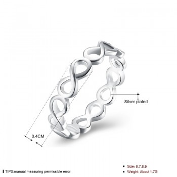 Modyle 2018 New Infinity Ring for Women Silver-Color Wedding Jewelry