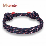 MKENDN New Arrival High quality braided rope Multi-layer Survival bracelets Men Trendy Simple Coloful Male Braid Anklets women