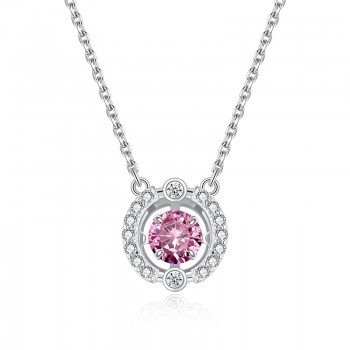 Warme Farben Crystal from Swarovski 925 Silver Pendant Necklaces Classic Circle Moving Necklaces Fine Jewelry Collares for Women