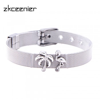 Fashion Rose Gold Color Stainless Steel Mesh Bracelet Set Gold Love Lock Charm Pandora Bracelet Bangle for Woman Jewelry Gifts