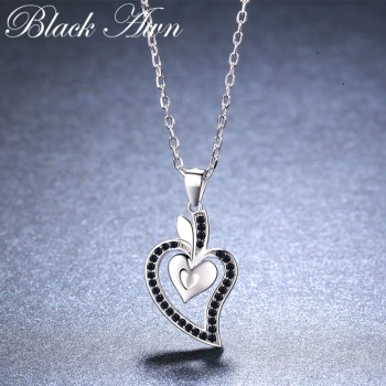 Heart Romantic Arrive 925 Sterling Silver Fine Jewelry Trendy Flower Engagement necklaces amp; pendants for Women K007