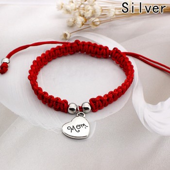 I Love You Mom Red Thread Bracelets Lucky Jewelry For Mum Charm Bracelets Mothers Day Gift Family Bless Bracelete Feminino 2018