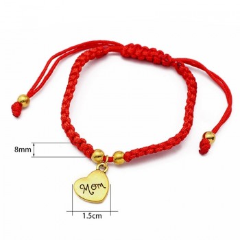 I Love You Mom Red Thread Bracelets Lucky Jewelry For Mum Charm Bracelets Mothers Day Gift Family Bless Bracelete Feminino 2018