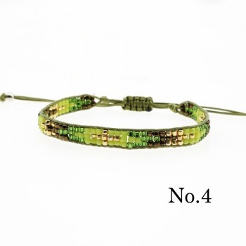 Bohemian Bracelet Handmade Friendship Braided Rope Cotton Weave Chain Of Rice Beads Unique Color Mixed Beaded Bracelets Imports