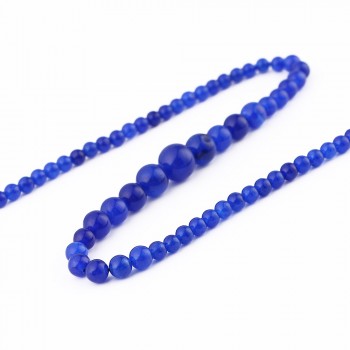 Artilady Blue Color Natural Crystal Stone Pendant Necklace Fashion For Women Jade Bead Chain Jewelry Power Necklace Dropshipping