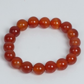 TopGoods Natural Red Agate Beaded Bracelet Women Jewelry 8/10/12mm Pulseira Masculina Stretch Carnelian Bracelet For Men