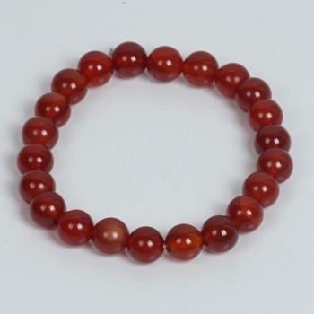 TopGoods Natural Red Agate Beaded Bracelet Women Jewelry 8/10/12mm Pulseira Masculina Stretch Carnelian Bracelet For Men