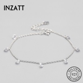 INZATT Classic Minimalist Crystal Water Drop Bracelet For Women Wedding Party Charm 925 sterling Silver Fine Jewelry 2018 Gift