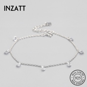 INZATT Classic Minimalist Crystal Water Drop Bracelet For Women Wedding Party Charm 925 sterling Silver Fine Jewelry 2018 Gift