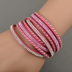 Lokaer Free Shipping Hot Sale Wholesale Fashion Wrap Bracelet Multilayer Bracelets 6 Colors To Choose For Women Gift WRBR-003