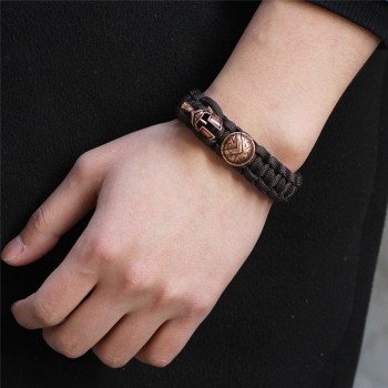 Outdoor Survival Men Bracelet Spartan Helmet Umbrella Rope Bracelets Pulseira Luxury Handmade Rope Bracelet Retro Ladies Jewelry