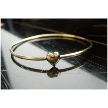 Best Fashion Bangle Wholesale Sweet Love Heart Wishing Bangle Gold Cuff Bracelet