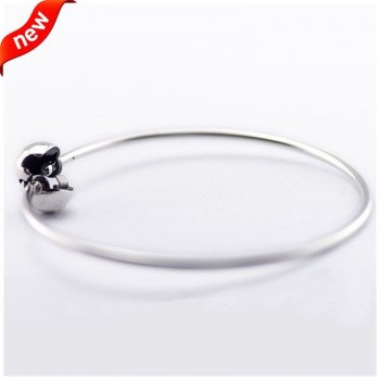 100% 925 Sterling Silver Jewelry Essence Collection Bracelet Argent Sterling-Silver-Jewelry Round Clasp Charms Bangles for Women