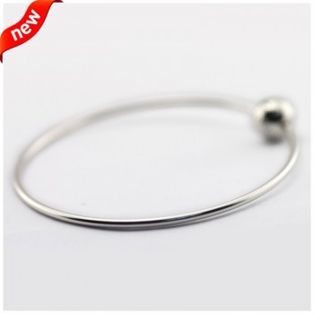 100% 925 Sterling Silver Jewelry Essence Collection Bracelet Argent Sterling-Silver-Jewelry Round Clasp Charms Bangles for Women