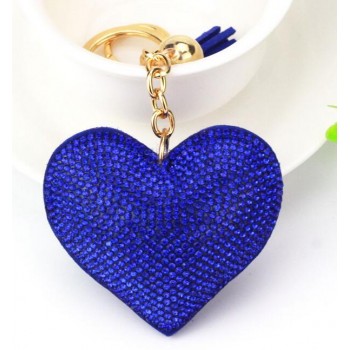 Fashion Car Play Full Crystal Rhinestone Heart Key Chain Bling Gold Silver Chain Keychain Bag Car Hanging Pendant Jewelry