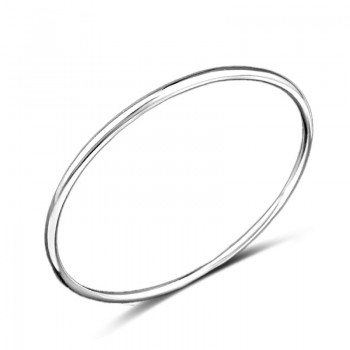 OMHXZJ Wholesale Personality Fashion OL Woman Girl Party Gift Silver Simple Thin 925 Sterling Silver Cuff Bangle Bracelet BR151
