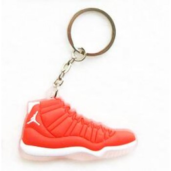 17 Color Mini Silicone Jordan 11 Keychain Bag Charm Woman Men Kids Key Ring Gifts Sneaker Key Holder Accessories Shoes Key Chain
