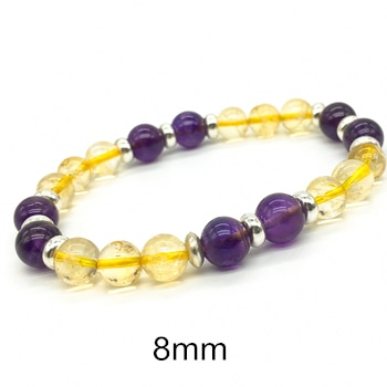 8mm Natural Aquamarine Bead Bracelet Women 925 Silver Charms Citrine Beads Bracelet Ladies Amethyst Natural Stone Bracelet Femme