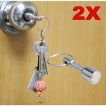 2Pcs NEW Super-Strong Neodymium Pocket Chain Split Ring Keyrings Magnet Holder Hot Sale @M23