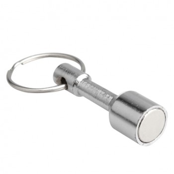 2Pcs NEW Super-Strong Neodymium Pocket Chain Split Ring Keyrings Magnet Holder Hot Sale @M23