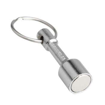 2Pcs NEW Super-Strong Neodymium Pocket Chain Split Ring Keyrings Magnet Holder Hot Sale @M23