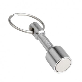 2Pcs NEW Super-Strong Neodymium Pocket Chain Split Ring Keyrings Magnet Holder Hot Sale @M23
