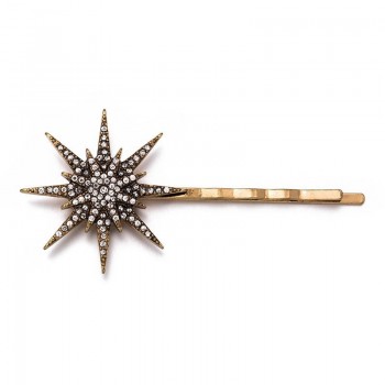 3Pcs/set Rhinestone Moon Snowflake Star Hair Clips Vintage Alloy Geometric Hair Pin Set Hair Accessories LYY9048