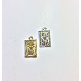 Eruifa 20pcs10*16mm Nice Zinc Alloy Rectangle Coin necklace,earring bracelet jewelry DIY handmade 2 colors